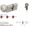 DORMAKABA DK - PENTA plus US G - s gombíkom Dĺžka: V 35 + D 45 mm NIM - nikel matný