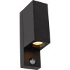 Lucide Lucide 69802/02/30 -Vonkajšie svietidlo so senzorom ZARO 2xGU10/7W/230V IP65 čierna LC3744 + záruka 3 roky zadarmo
