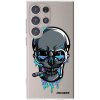 Picasee silikónový prehľadný obal pre Samsung Galaxy S24 Ultra S928B 5G - EARTH - Lebka 3.0