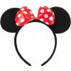 Čelenka do vlasov PartyPal Minnie Mouse čierna s mašľou univerzálna