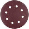 Výsek Worcraft DS08-180-01, do brúsky na sadrokartón, 190 mm, 8 dier, brúsny, okrúhly, P120, bal. 5 ks