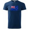 Nový Zéland fotka vlajky - Klasické pánske tričko - L ( Polnočná modrá )