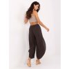 Och Bella Trousers-TW-SP-BI-81378.24P-dark brown hnedá krémová