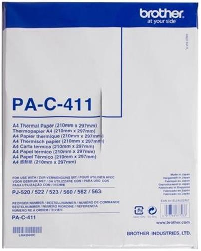 PAC411  Brother Papier, Thermique, A4, 210 x 297mm, 100 Pages