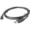 LANBERG Micro USB (M) na USB-A (M) 2.0 kabel 1m, černý (CA-USBM-10CC-0010-BK)