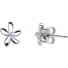 Preciosa slušivé strieborné náušnice kytičky Fresh 5346 56
