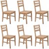 Jídelní židle 6 ks masivní akáciové dřevo Hnědá 276256