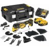 DCS356P2 DeWALT 18 VOLT AKU BEZUHLÍKOVÁ OSCILAČNÍ MULTIBRUSKA S PŘÍSLUŠENSTVÍM, 2 X BATERIE 5,0 AH, NABÍJEČKA, KUFR T-STAK
