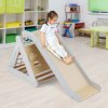 Costway Montessori Piklerové trojuholník 4v1 s rampou a šmýkačkou šedý