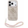Guess PU 4G Metal Logo Strap zadný kryt pre iPhone 17 Pro Pink