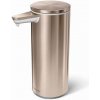 Simplehuman Bezdotykový dávkovač mýdla, 266 ml, Rose Gold ocel, dobíjecí