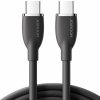 JOYROOM SA29-CC5 silikónový rýchlonabíjací a dátový kábel 100W USB-C/USB-C na iPhone/iPad/MacBook/AirPods - 1,2 m - čierny - možnosť vrátiť tovar ZADARMO do 30tich dní