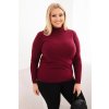 Legínovo Dámsky rolákový sveter Plus Size z viskózy bordový Farba: Sivá, Veľkosť: UNI