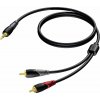 Procab Jack 3,5 mm - RCA (Cinch) kabel x2 1,5 m černý (CLA711/1,5)