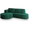 Rohová rozkladacia sedačka Cortio - zelená Strana: Ľavá