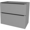 Mereo Mailo, kúpeľňová skrinka 61 cm, čierne madlo, Multidecor, Šedá supermat, MER-CN590SBSEDA