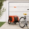vidaXL Príves na bicykel pre psa oranžovo čierny látka oxford a železo 94005