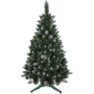 DomTextilu Zasnežený umelý vianočný stromček borovica so šiškami 150 cm 66999