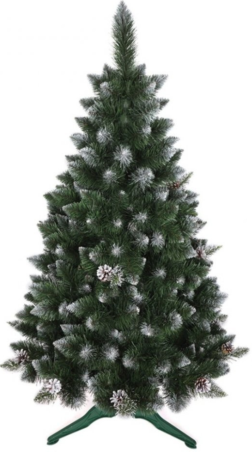 DomTextilu Zasnežený umelý vianočný stromček borovica so šiškami 150 cm 66999