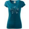 Kameň nožnice papier Spock - Dámske tričko Pure - XS ( Petrolejová )