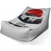 Sablio Sedací vak Lounge Nissan GTR 35 Japonské slunce - 80 x 95 x 50 cm