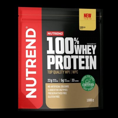 NUTREND 100% Whey Protein 1000 g, vanilka