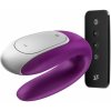 Vibrátor pre páry Satisfyer Double Fun fialový, smart partnerský vibrátor s diaľkovým ovládaním