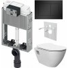Tece Set modulu pro zazdění, EBS WC Urban, sedátka a tlačítka, černá matná 1 set