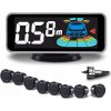 8 x PARKOVACIE SENZORY PARKTRONIC S LED LCD DISPLEJOM Čierna