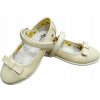 Wojtyłko balerínky pre dievčatá béžové topánky k šatám na suchý zips pohodlné