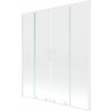 Mexen Velar L Duo, 2-krídlová posuvná vaňová zástena 160 x 150 cm, 8mm číre sklo, biela matná, 896-160-003-02-20