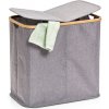 ZELLER Triediaci kôš sivý, polyester, bambus 53,4x33x50cm