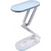 Stolová LED lampa Tiross TS-2230, vymeniteľný Li-ion aku. 1x 18650 1500mAh 3,7V, USB-C nabíjateľná - Bielo-modrá
