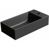 GSI KUBE X keramické umývadlo 50x25cm, pravé/ľavé, čierna mat 9486126