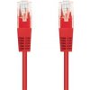 Kábel C-TECH patchcord Cat5e, UTP, červený, 0,5m CB-PP5-05R