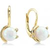 Lillian Vassago Zlaté náušnice so syntetickým opálom LLV31-WOYEG002