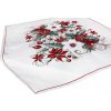 Mondo Italia Vianočný ženilkový obrus Vianočná ruža 90x90 cm Chenille IT040 90x90 cm Viacfarebná