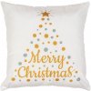 Tutumi Vianočná 3D obliečka na vankúš Veselé Vianoce I. 45x45 cm biela