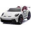 Elektrické autíčko Porsche 911 24V s pohonom 4x4, biele, Dvojmiestne sedadlo, 2,4 GHz diaľkové ovládanie, USB/AUX Vstup, 200W motory, Odpruženie, Lítiová batéria, LED svetlá vpredu aj vzadu, ORIGINÁL