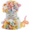 Alize - Jemná priadza na pletenie Vlna Alize Puffy Color 6521 Žltá ružová, modrá