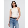 GAP Rebrovaný top Biela M Biela Biela