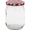 Zaváracie poháre Gastro 580 ml, skrutkovacie viečko kockovaný vzor, sada 6 ks
