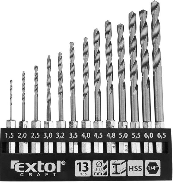 EXTOL vrtáky do kovu, súprava 13 ks 11140