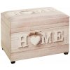 Truhla na sedenie s úložným priestorom Home, motív dreva