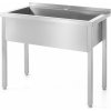 Markenlos Zváraný stôl z nehrdzavejúcej ocele s jedným bazénom 120x60x85 cm - Hendi 813430