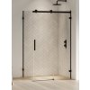 New Trendy Softi X Black sprchovací kút 110x80 cm štvorcová čierna matné/priehľadné sklo EXK-5386