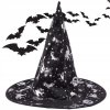 Čarodejnícky klobúk na Halloween klasická špicatá čiapka so vzorom