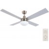 Lucci air Lucci Air 210334 - Stropný ventilátor AIRFUSION 1xE27/60W/230V drevo/chróm + DO FAN00024 + záruka 3 roky zadarmo