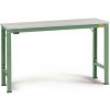 Manuflex LU7008.6011 ESD pracovný stôl UNIVERSAL špeciálny základný stôl s melamínovou doskou, ŠxHxV = 1000 x 600 x 725-1025 mm Rezedová zelená (RAL 6011); LU7008.6011