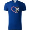Nemecký ovčiak v srdci - Tričko z organickej bavlny - S ( Kráľovská modrá )